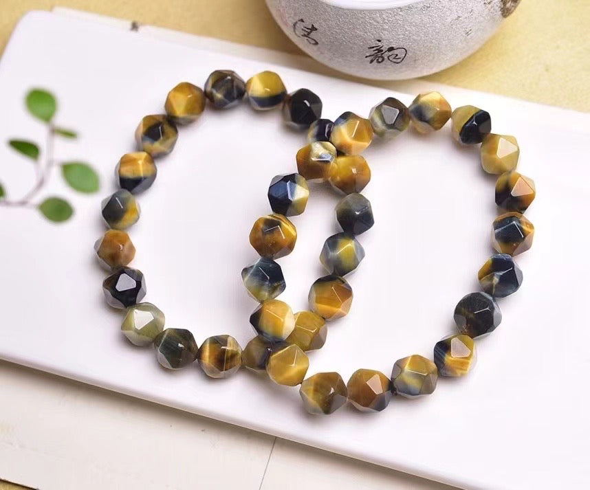 10mm Dream Tiger Eye Faceted Bracelets