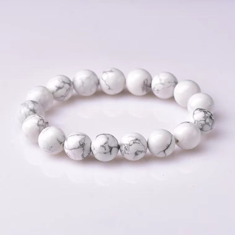 8mm White howlite beads Bracelets