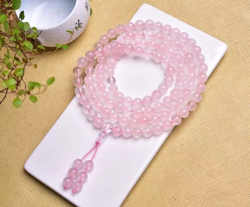 8mm Rose quartz 108 Beads Bracelets