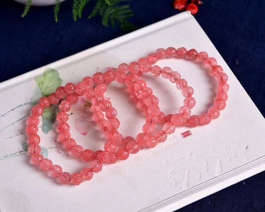 Watermelon quartz bracelets