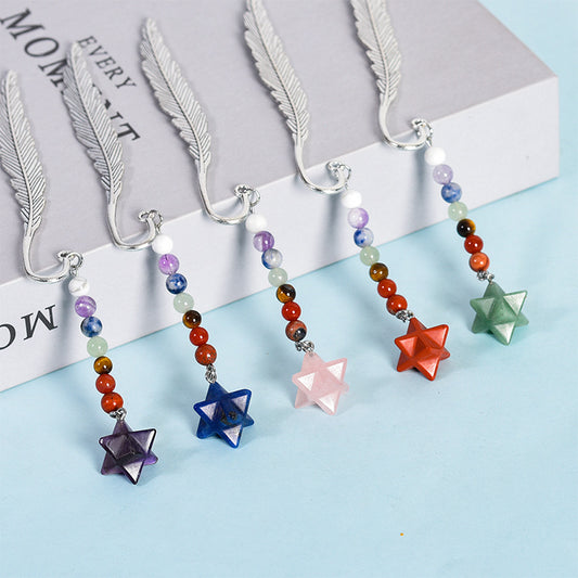 Chakra merkaba Pendant Feather Bookmark goods（Still a discount for more than 10 items）