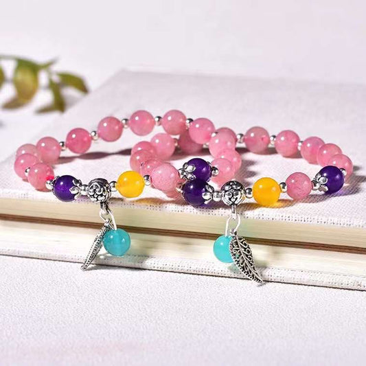 Strawberry Crystal Single Loop Bracelets