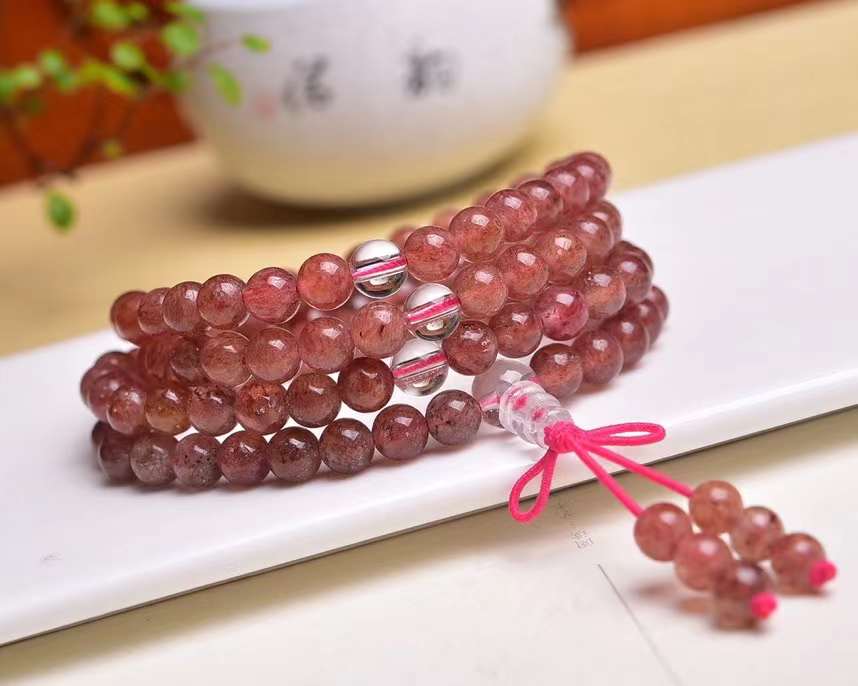 Red Strawberry Crystal 108 bracelets