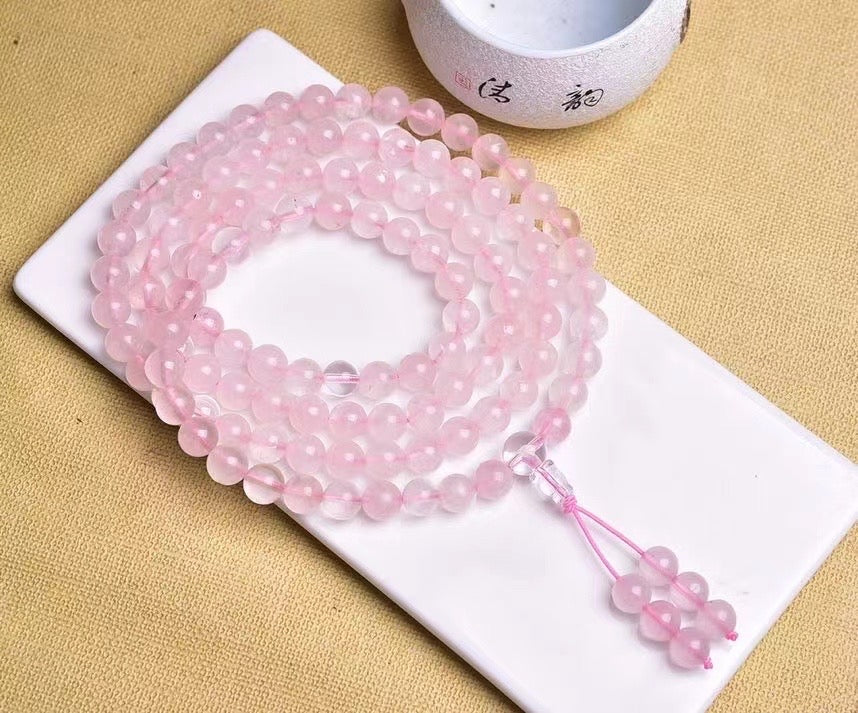 8mm Rose quartz 108 Beads Bracelets