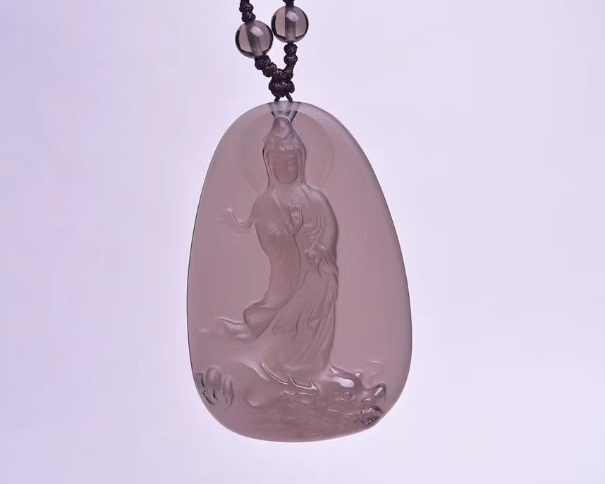 Ice obsidian Guanyin brand pendants necklaces