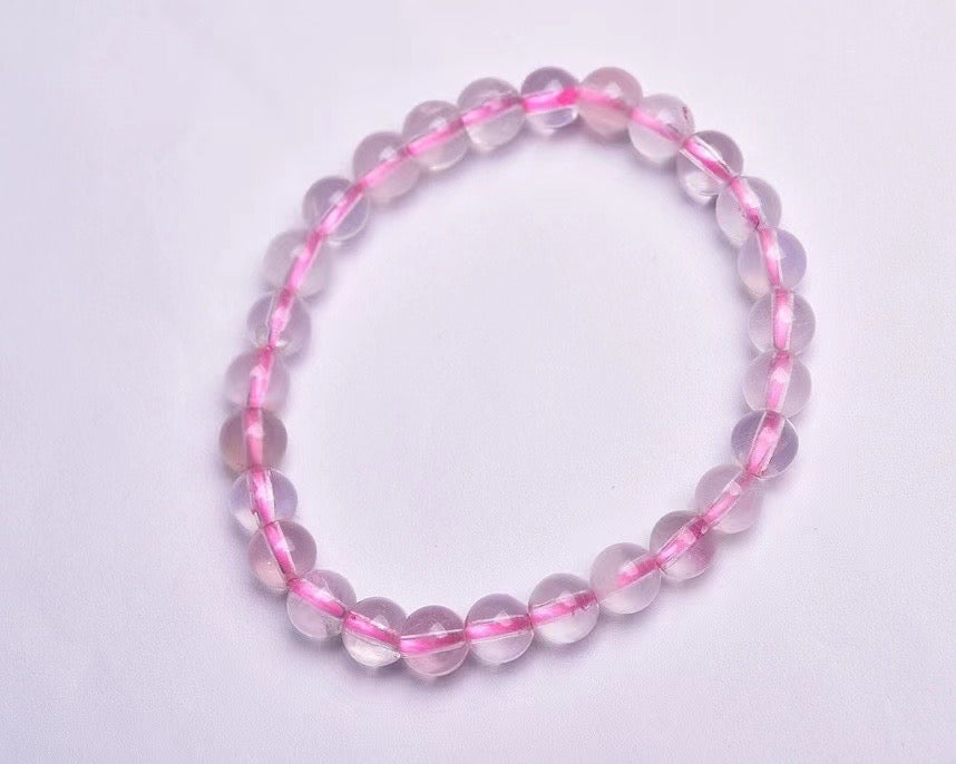 Mozambique rose quartz 6mm bracelets