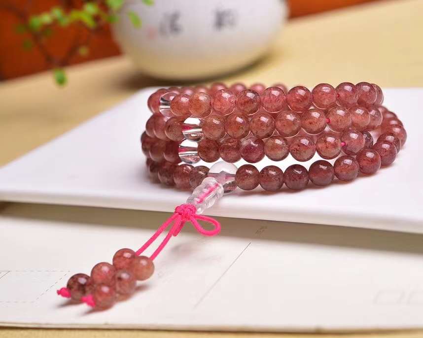 Red Strawberry Crystal 108 bracelets