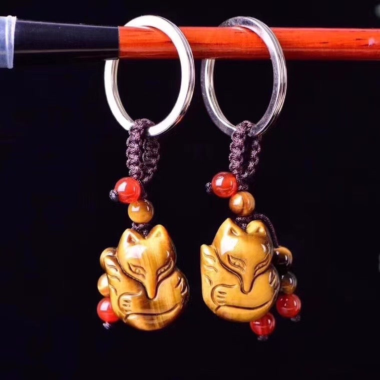 Yellow Tiger Eyed Fox 🎈 Key 🔑 Buckle pendants goods