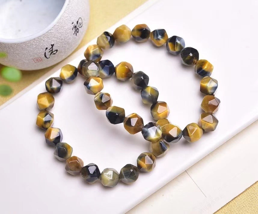 10mm Dream Tiger Eye Faceted Bracelets