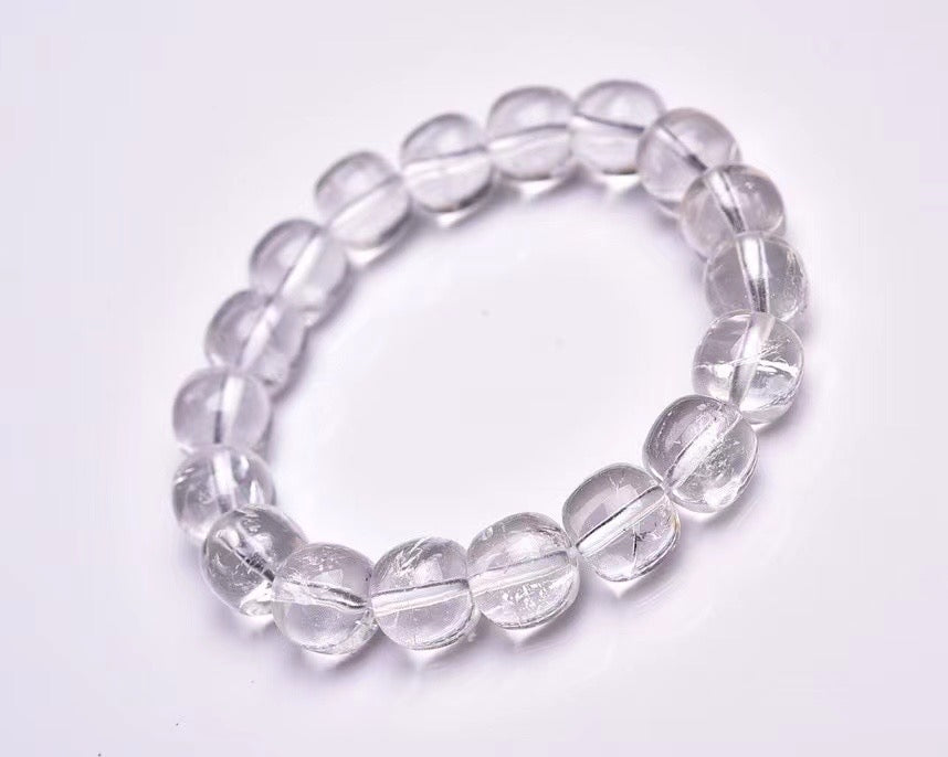 11mm transparent crystal drum beads bracelets