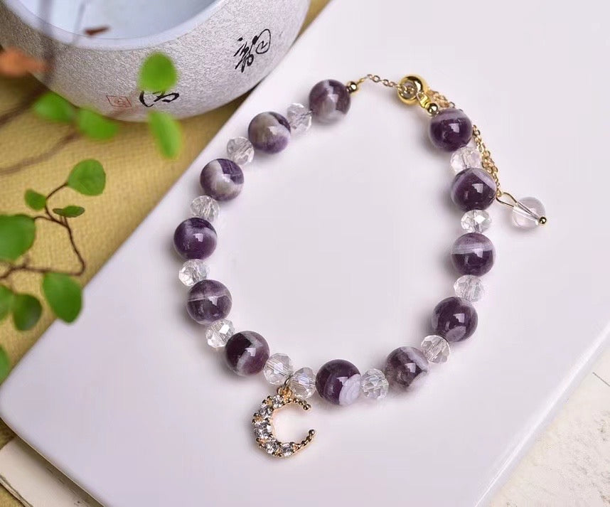 Chevron amethyst bracelets