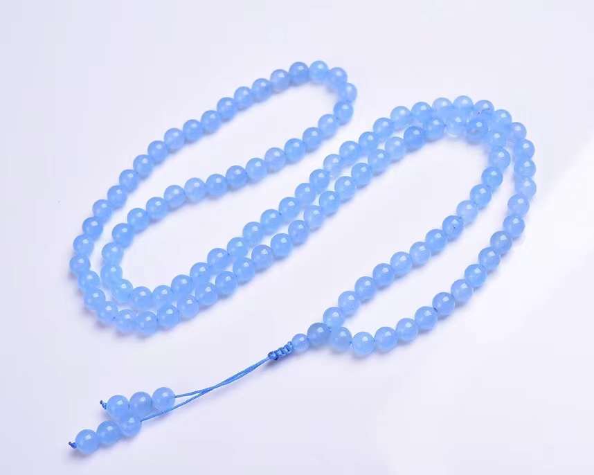 Chalcedony Round Bead Necklaces