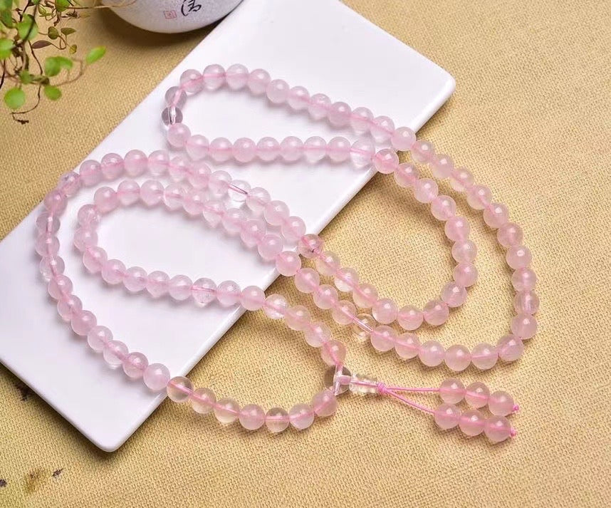 8mm Rose quartz 108 Beads Bracelets