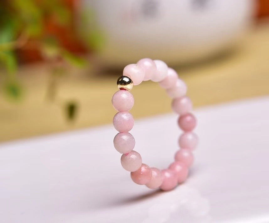 Pink opalite rings