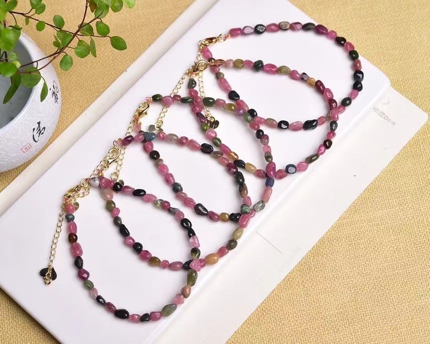 New arrivals of Brazilian tourmaline with a single loop bracelets