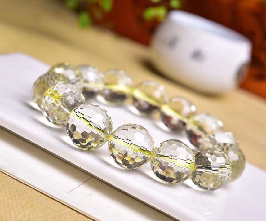 Citrine crystal 128 face bracelets