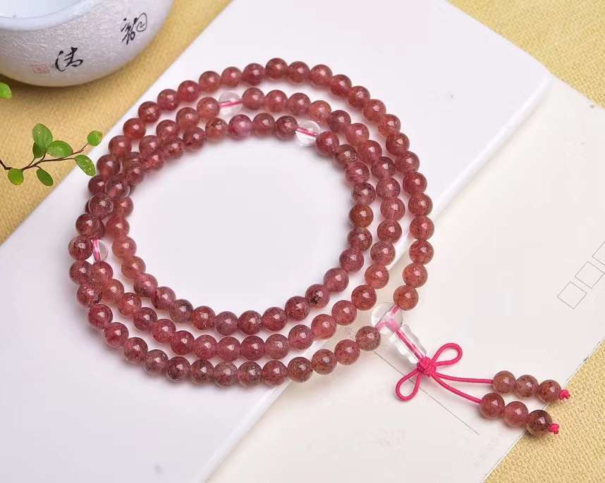 Red Strawberry Crystal 108 bracelets