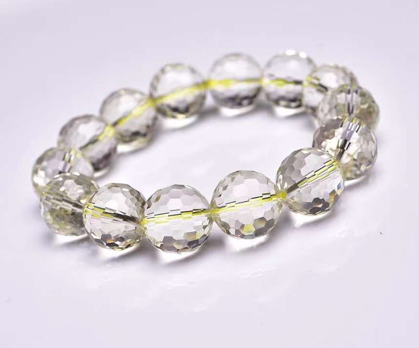 Citrine crystal 128 face bracelets