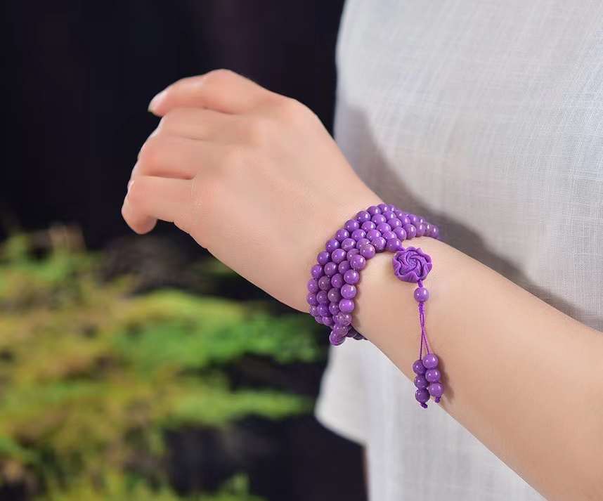 Purple mica bracelets