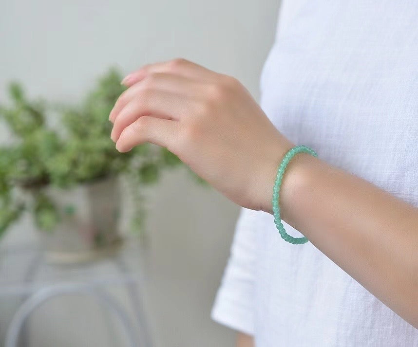 4mm Green aventurine Round Bead Bracelets