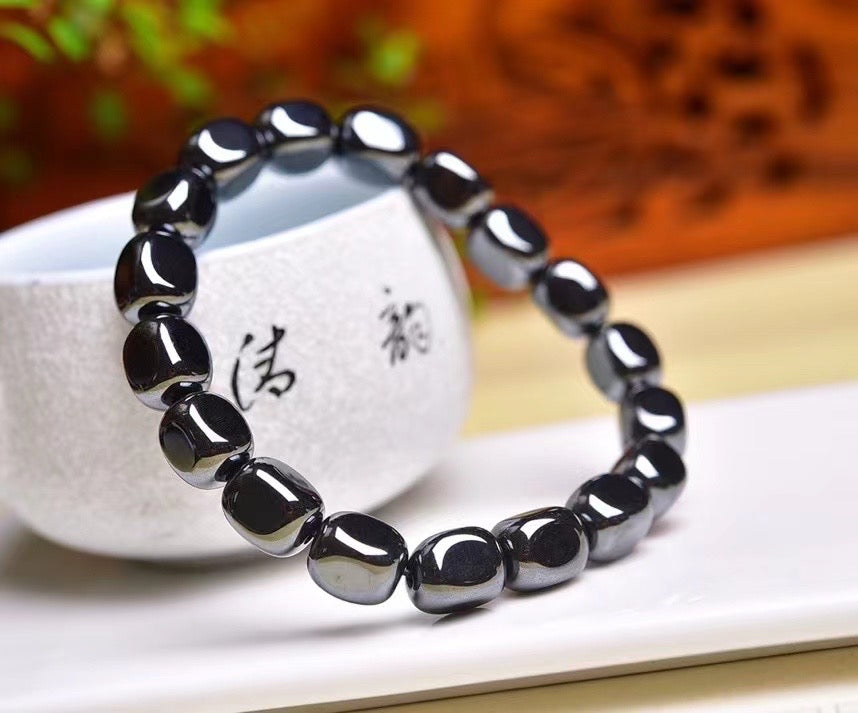 Iron stone shaped single loop bracelets