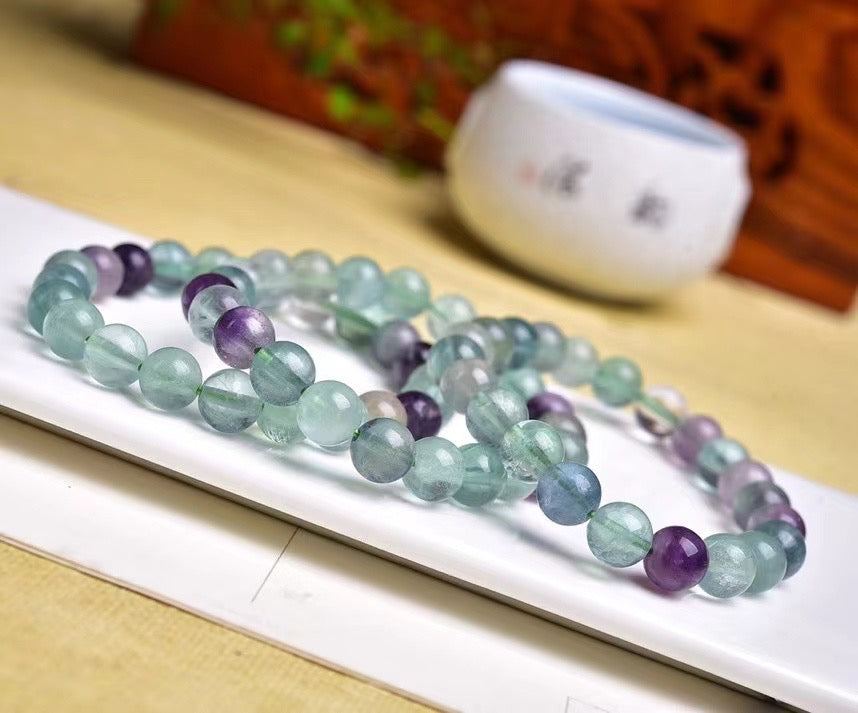 8mm colorful fluorite bracelets