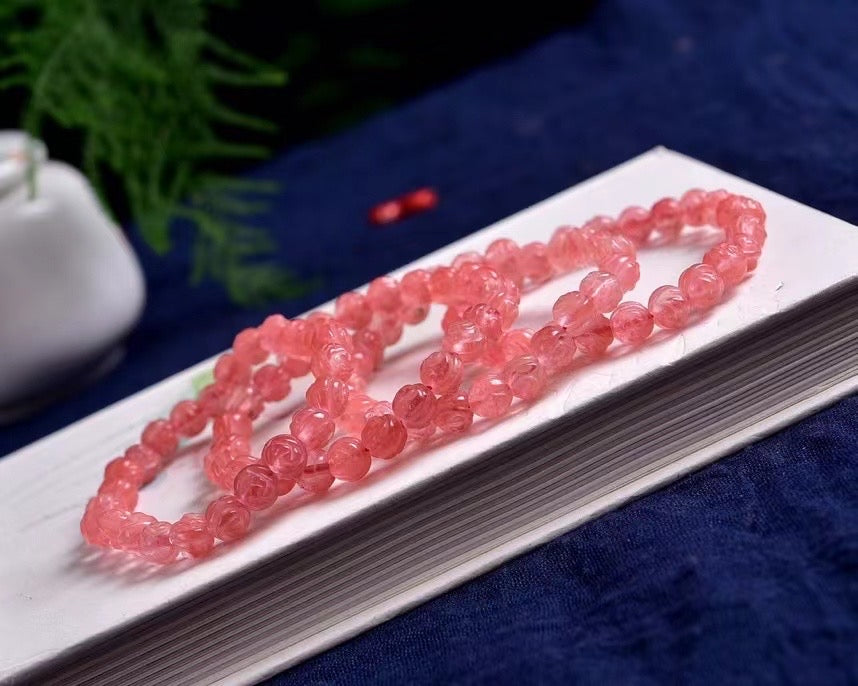 Watermelon quartz bracelets