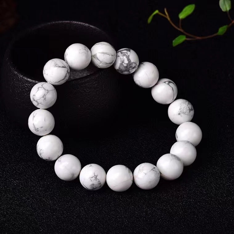 12mm White howlite beads Bracelets