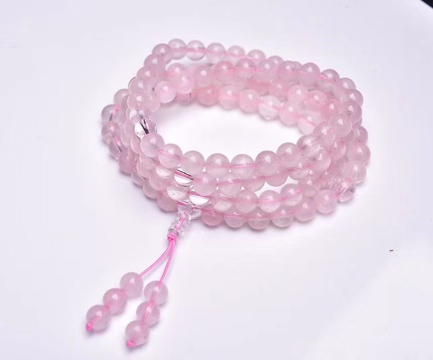 6mm Rose quartz 108 Beads Bracelets