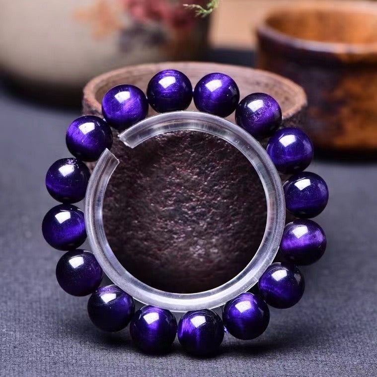 12mm purple tiger eye bracelets