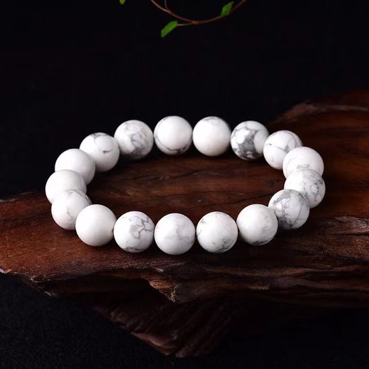 💕💕 10mm White howlite beads Bracelets