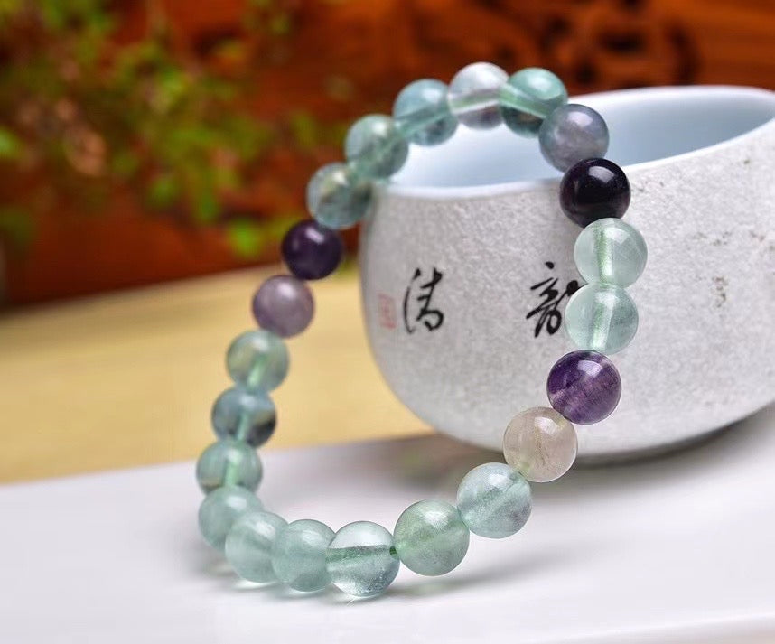 Beautiful rainbow fluorite Bead Bracelets