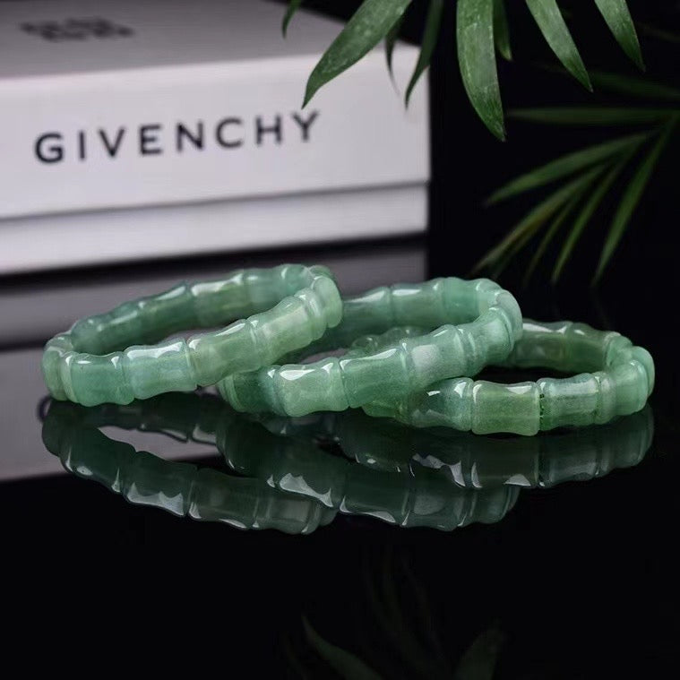 Green aventurine bamboo bracelets