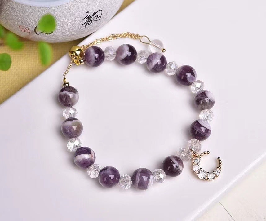 Chevron amethyst bracelets