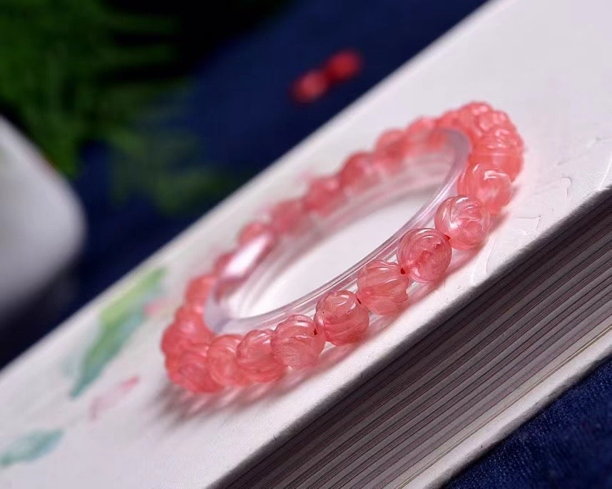 Watermelon quartz bracelets