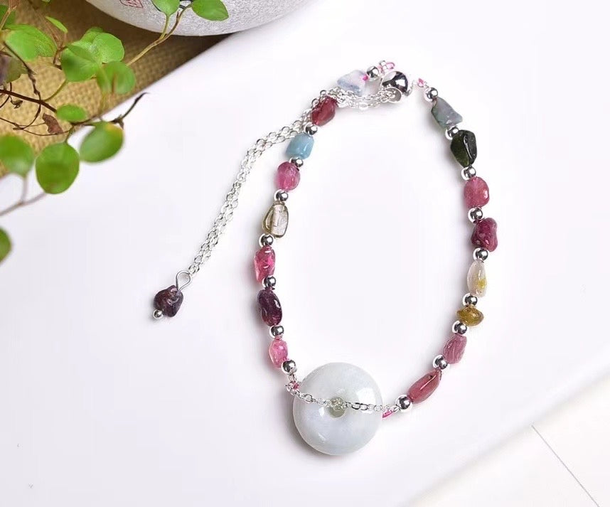 Color tourmaline bracelets