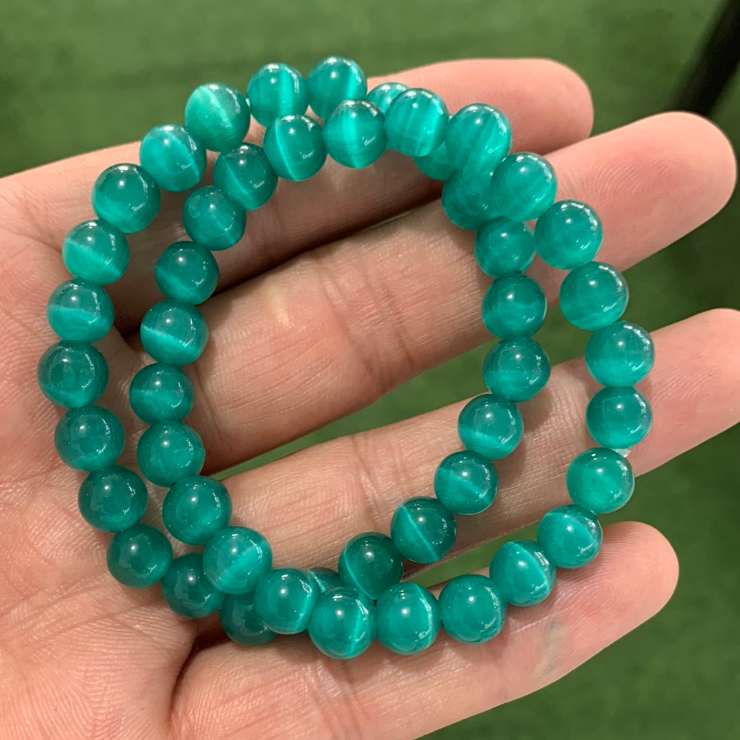 8mm Green cat eyes bracelets