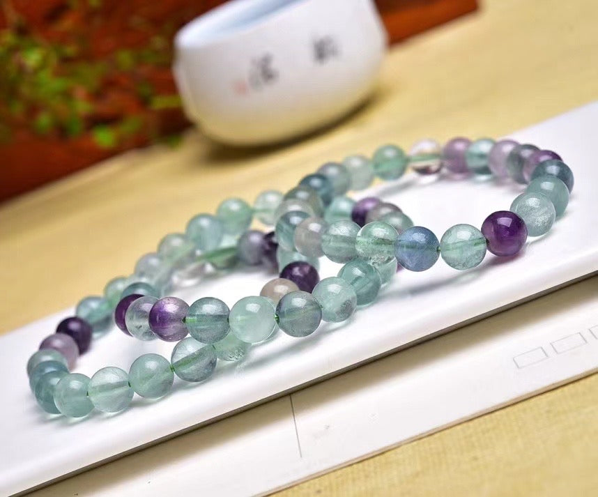 8mm colorful fluorite bracelets